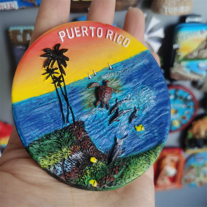 Imán 3D Puerto Rico – Recuerdo Creativo de San Juan para tu Nevera