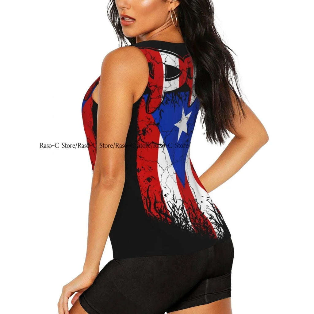 Crop Yoga Sexy con Bandera Boricua