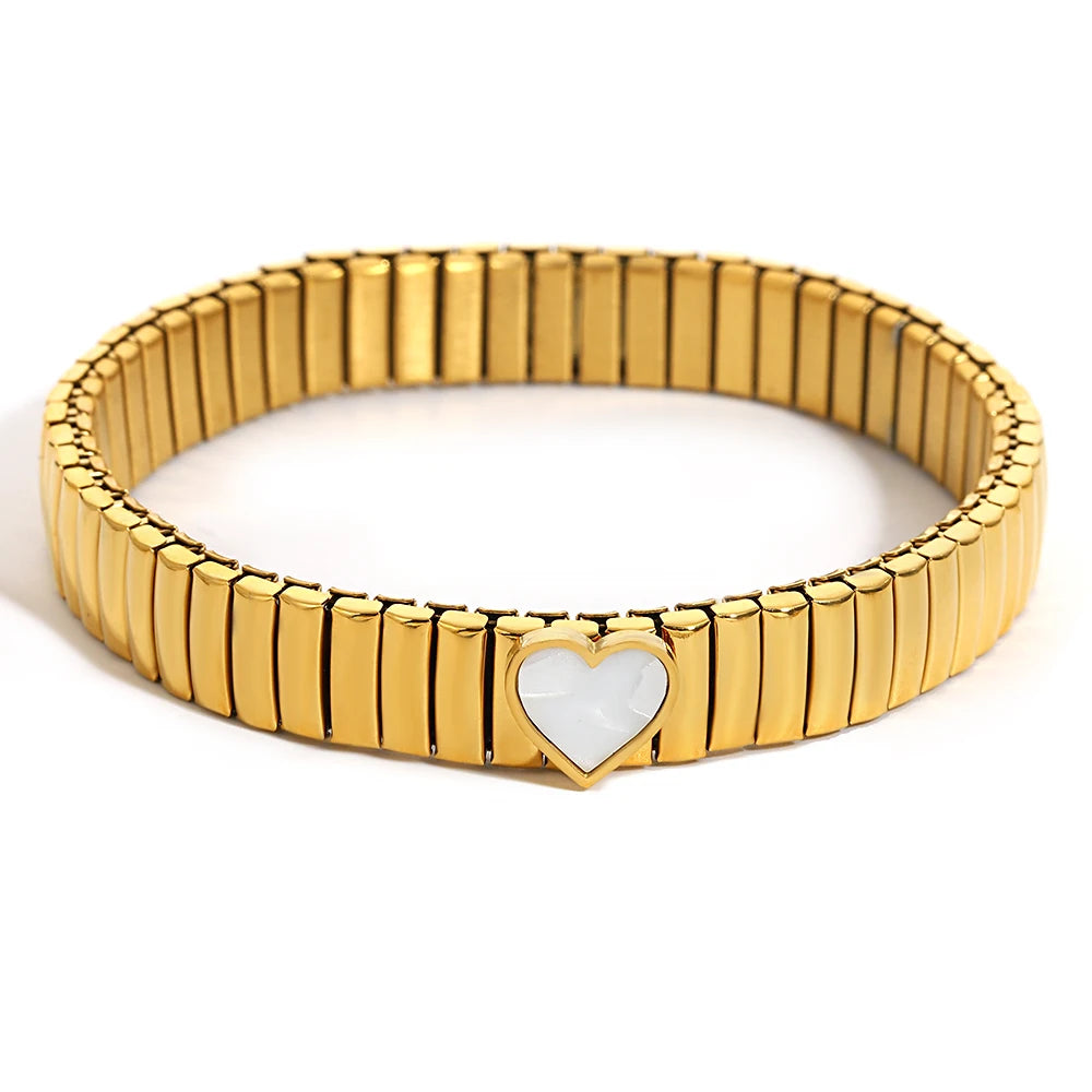 Brazalete Love Stars – Elástico Unisex Acero