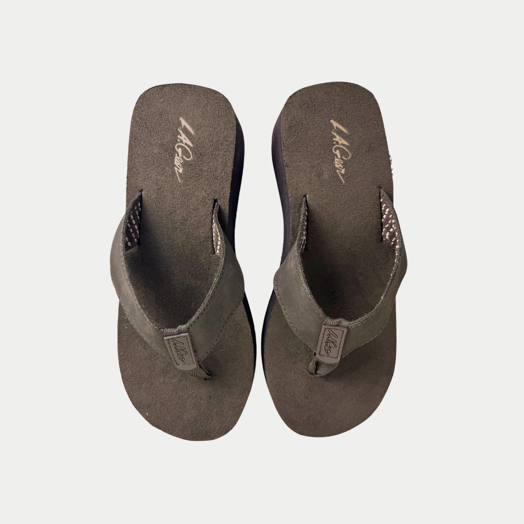 Sandalias tipo flip flop con plataforma LA Gear – Marrón